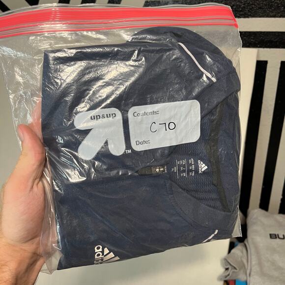 Adidas Men's Navy Blue AEROREADY 1/4 Zip Pullover Training Windbreaker - Size XL - Picture 8 of 8